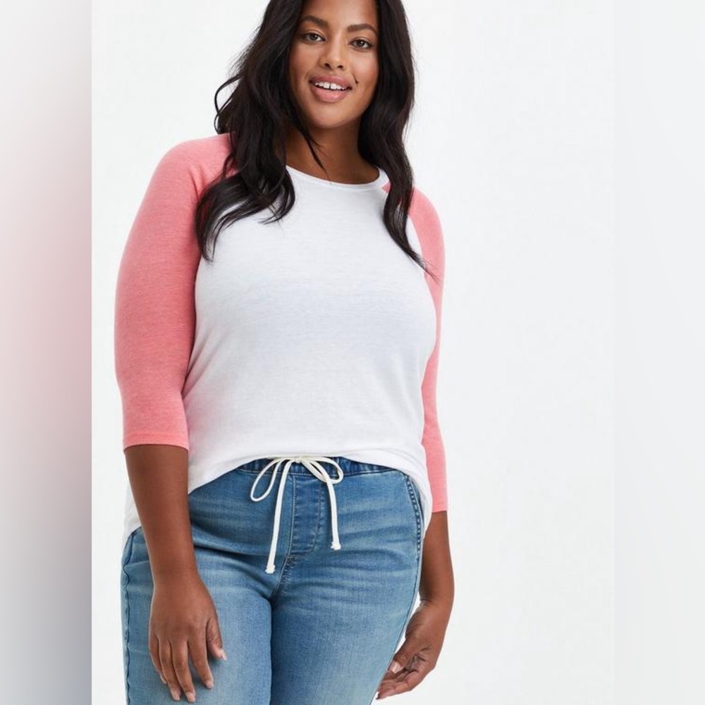 Torrid NWT Classic Fit Triblend Raglan Jersey